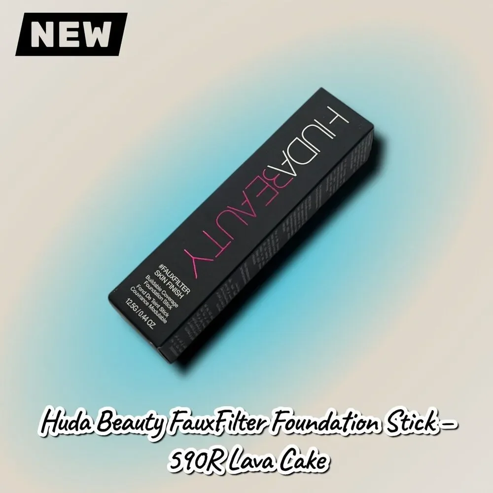 NEW – Huda Beauty FauxFilter Skin Finish Foundation Stick – 590R Lava Cake (0.44